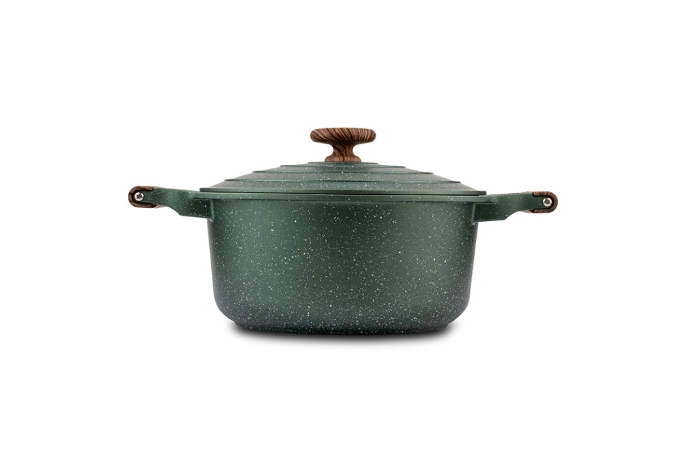 Κατσαρόλα "Ωmega" με καπάκι και αντικολλητική επίστρωση stone 28cm