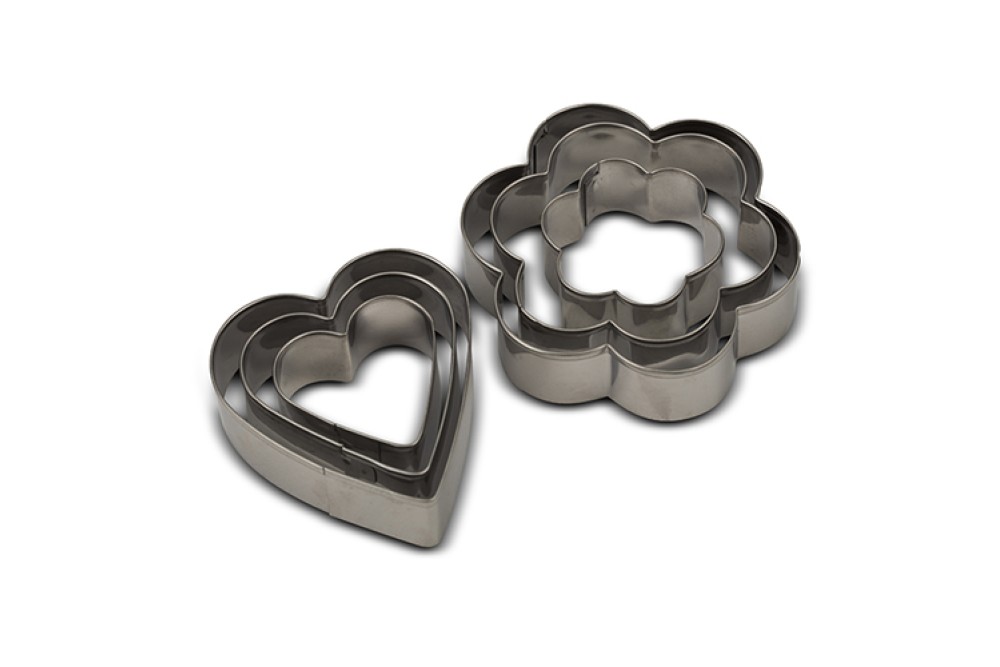 Ανοξείδωτα τσέρκια - κουπ πατ για μπισκότα "Misty" σετ 6τεμ