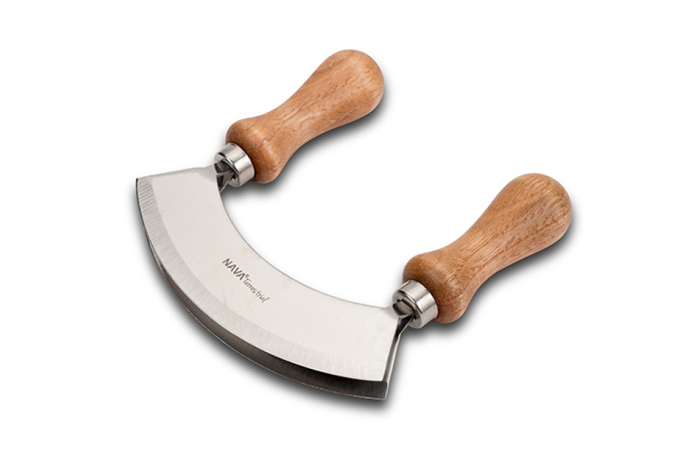 Aνοξείδωτος ατσάλινος κόπτης μυρωδικών "Terrestrial" με διπλή λεπίδα 13.5cm