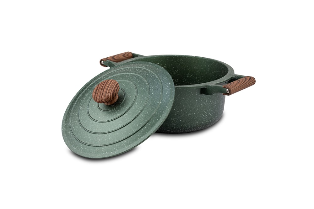 Κατσαρόλα "Ωmega" με καπάκι και αντικολλητική επίστρωση stone 24cm Κατσαρόλα "Ωmega" με καπάκι και αντικολλητική επίστρωση stone 24cm