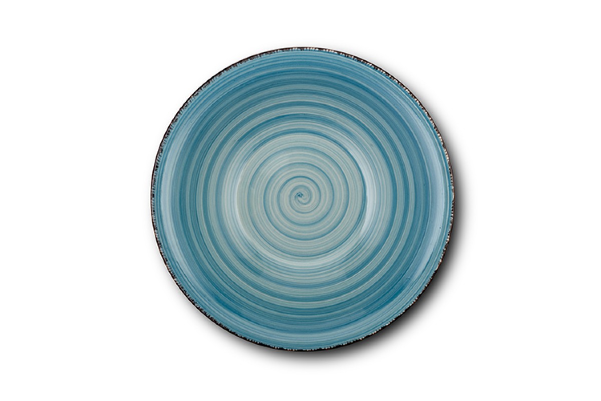 Πιάτο σούπας stoneware "Lines Faded Blue" 22cm