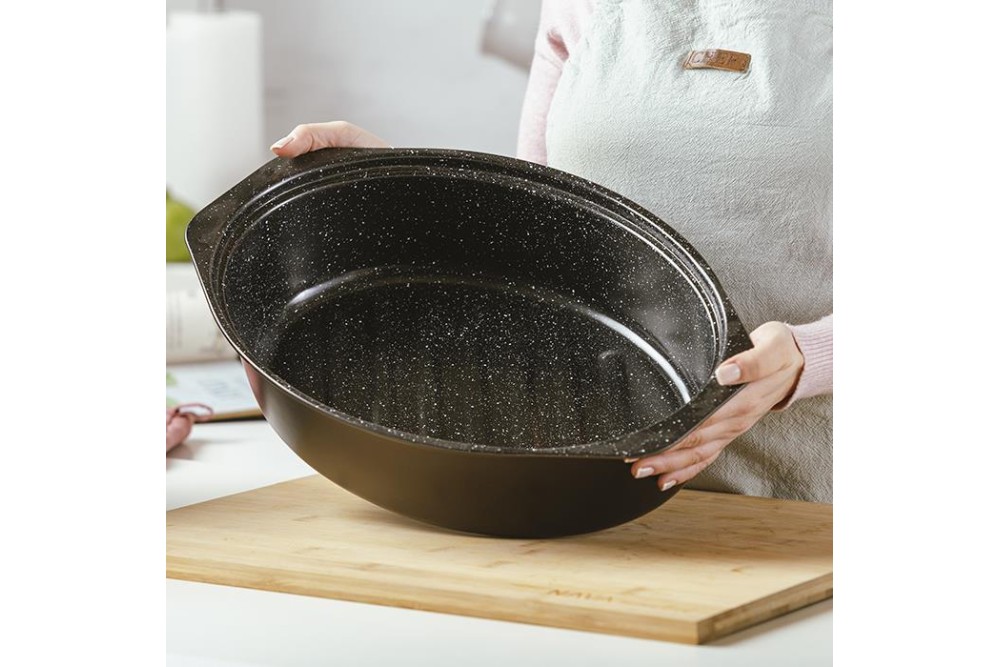 Γάστρα "Nature" με αντικολλητική επίστρωση stone 42cm Γάστρα "Nature" με αντικολλητική επίστρωση stone 42cm