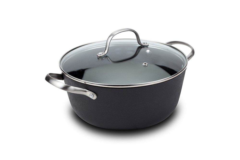 Κατσαρόλα μαντεμένια αντικολλητική "Atlas" με καπάκι και ανοξείδωτες λαβές 24cm Κατσαρόλα μαντεμένια αντικολλητική "Atlas" με καπάκι και ανοξείδωτες λαβές 24cm