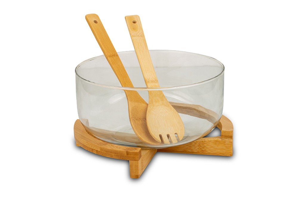 Σαλατιέρα με ξύλινη βάση "Terrestrial" 24cm Σαλατιέρα με ξύλινη βάση "Terrestrial" 24cm