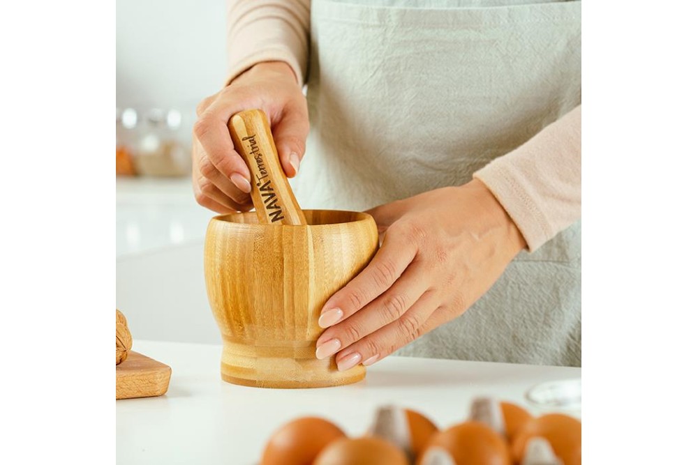 Ξύλινο γουδί με γουδοχέρι "Terrestrial" 10.5cm Ξύλινο γουδί με γουδοχέρι "Terrestrial" 10.5cm