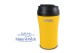 Θερμός ποτήρι με καλαμάκι για κρύο και στόμιο για ζεστό καφέ "We Care" κίτρινο 450ml