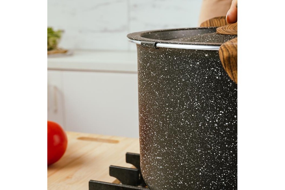 Κατσαρόλα με καπάκι-σουρωτήρι "Nature" και αντικολλητική επίστρωση stone 22cm Κατσαρόλα με καπάκι-σουρωτήρι "Nature" και αντικολλητική επίστρωση stone 22cm