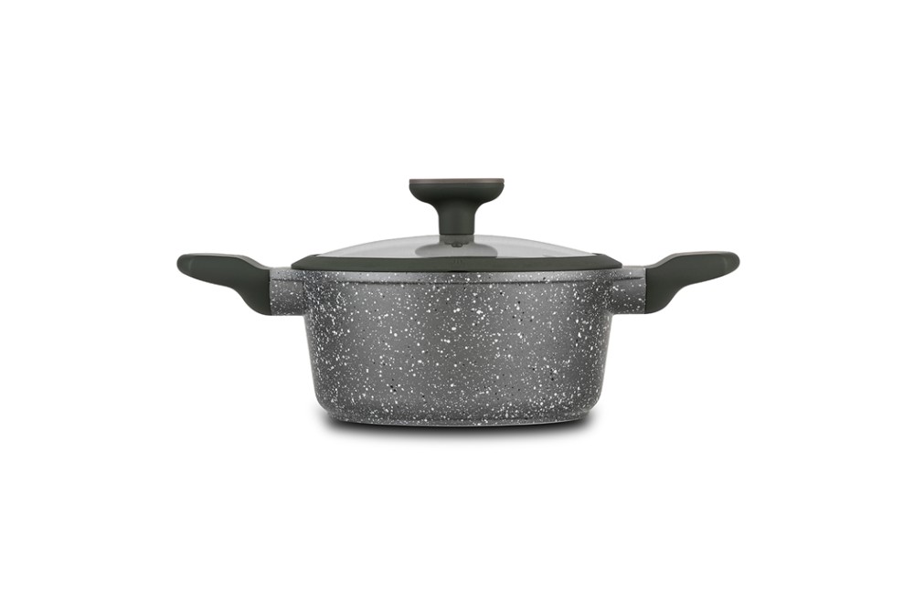 Κατσαρόλα "Olea" με καπάκι και αντικολλητική επίστρωση stone 20cm