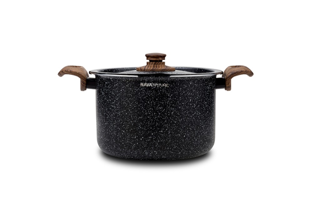 Κατσαρόλα με καπάκι-σουρωτήρι "Nature" και αντικολλητική επίστρωση stone 22cm Κατσαρόλα με καπάκι-σουρωτήρι "Nature" και αντικολλητική επίστρωση stone 22cm