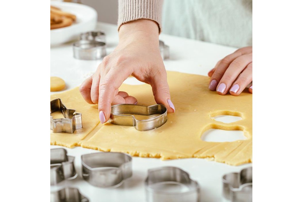 Ανοξείδωτα τσέρκια - κουπ πατ για μπισκότα "Misty" σετ 15τεμ