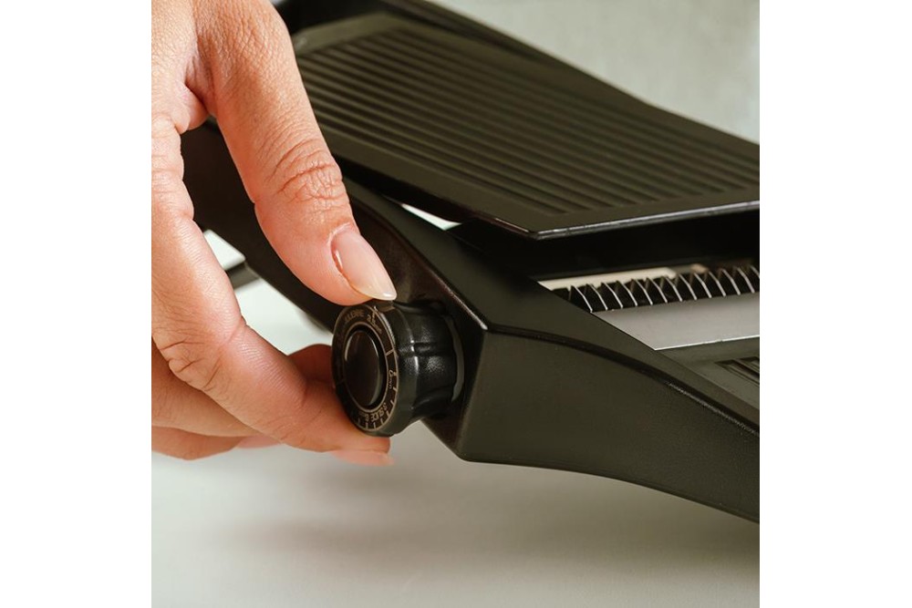 Πολυκόφτης - μαντολίνο λαχανικών "Misty" με 3 ανταλλακτικά κοπής και με προστατευτικό δακτύλων 25cm