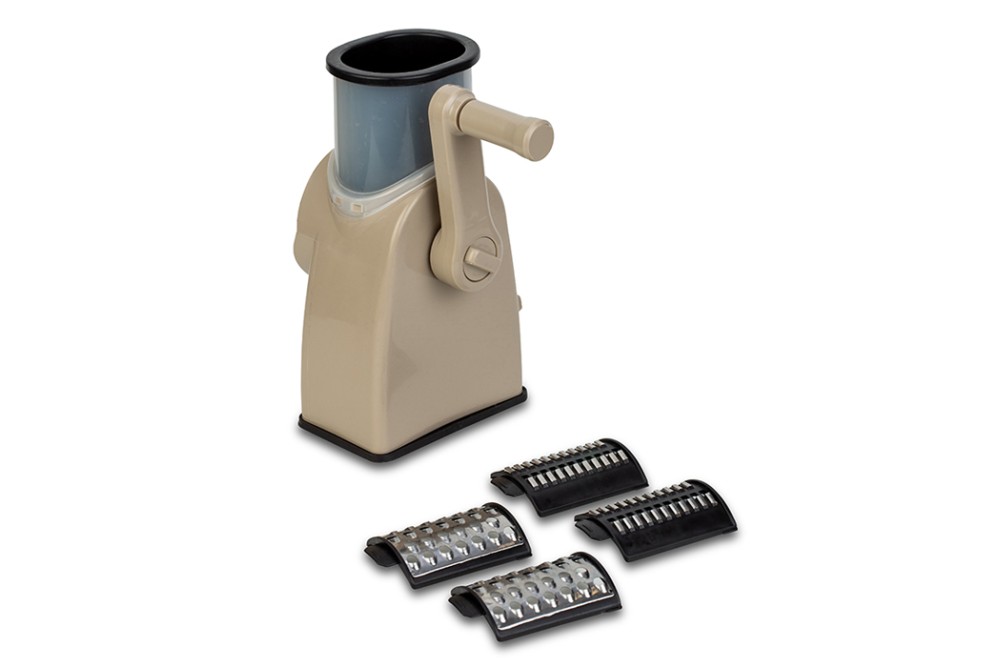 Χειροκίνητος περιστροφικός τρίφτης τυριών, λαχανικών και ξηρών καρπών "Misty" με 6 ανταλλακτικά 25cm Χειροκίνητος περιστροφικός τρίφτης τυριών, λαχανικών και ξηρών καρπών "Misty" με 6 ανταλλακτικά 25cm