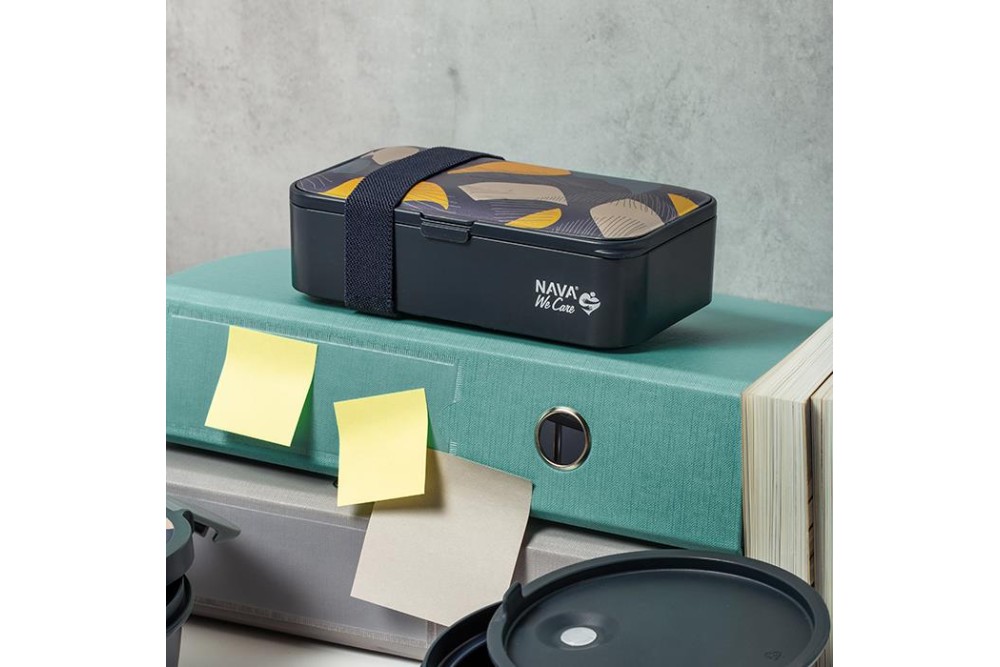 Δοχείο φαγητού πλαστικό ορθογώνιο "We Care", μπλε 650ml