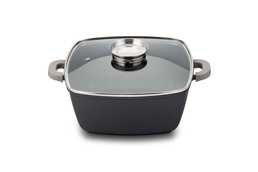 Τετράγωνη κατσαρόλα-γάστρα "Funtzio" με αντικολλητική επίστρωση stone 20cm Τετράγωνη κατσαρόλα-γάστρα "Funtzio" με αντικολλητική επίστρωση stone 20cm