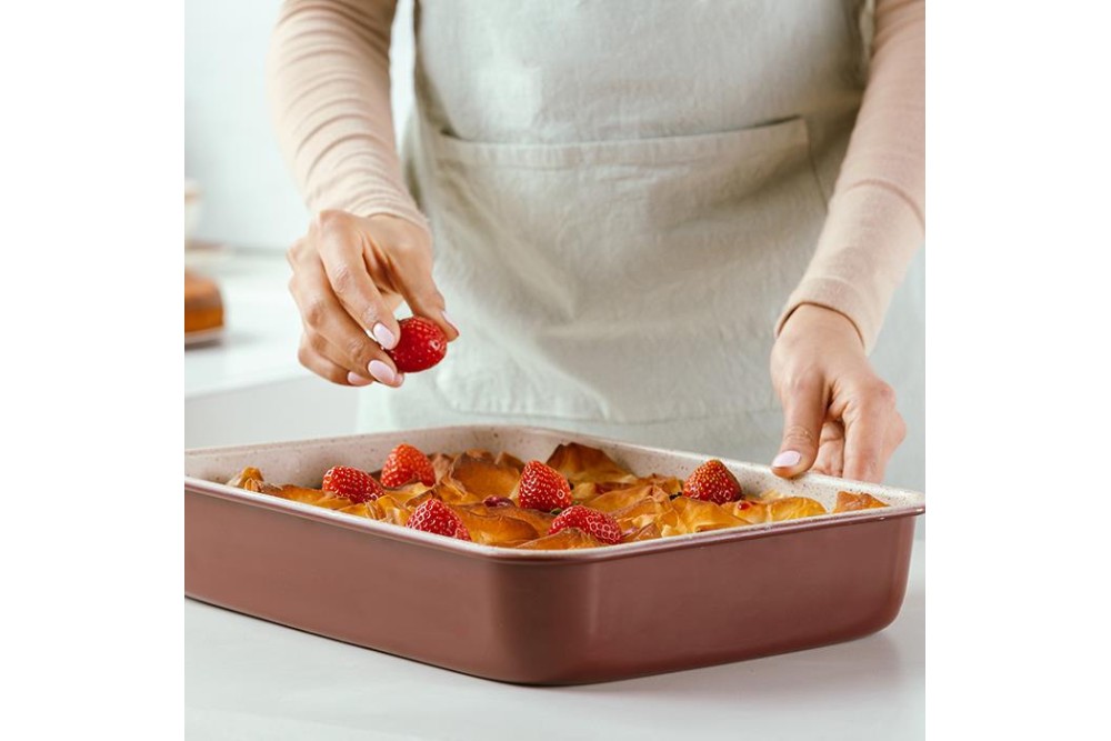 Ορθογώνιο ταψί αλουμινίου "Terrestrial" με αντικολλητική granite επίστρωση 40cm