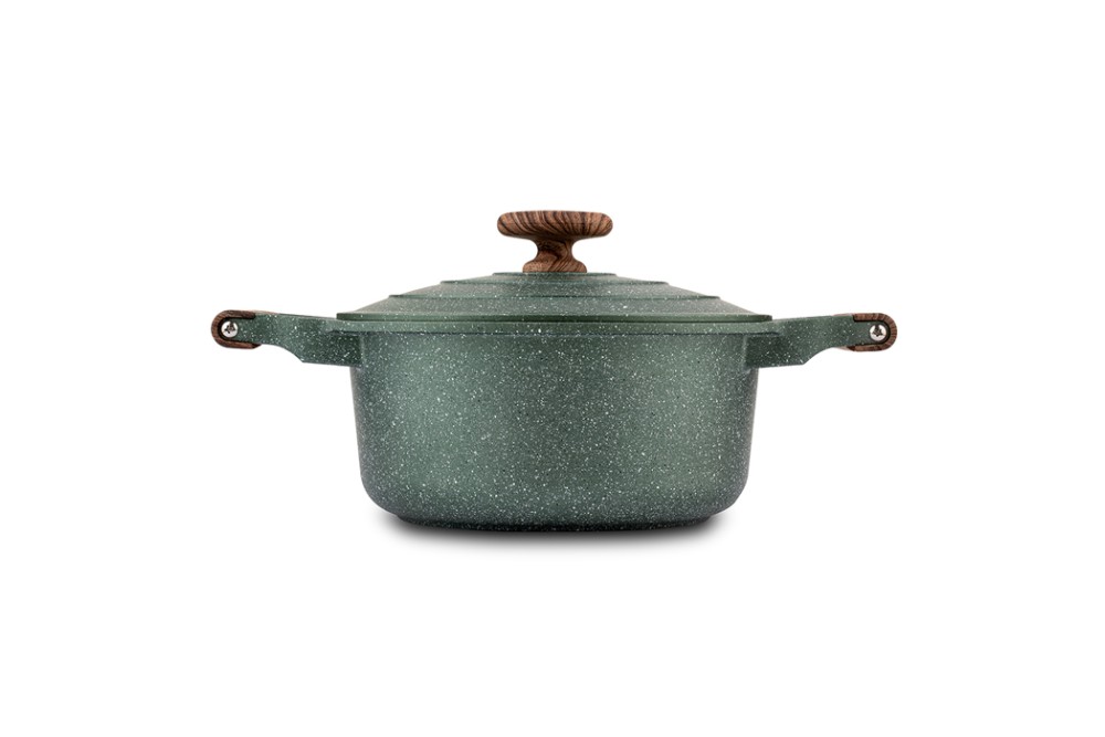 Κατσαρόλα "Ωmega" με καπάκι και αντικολλητική επίστρωση stone 20cm Κατσαρόλα "Ωmega" με καπάκι και αντικολλητική επίστρωση stone 20cm