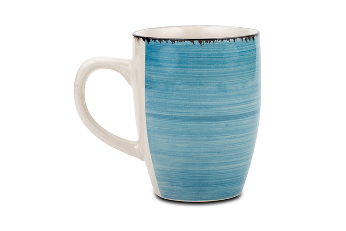 Κούπα stoneware "Lines Faded Blue" 350ml