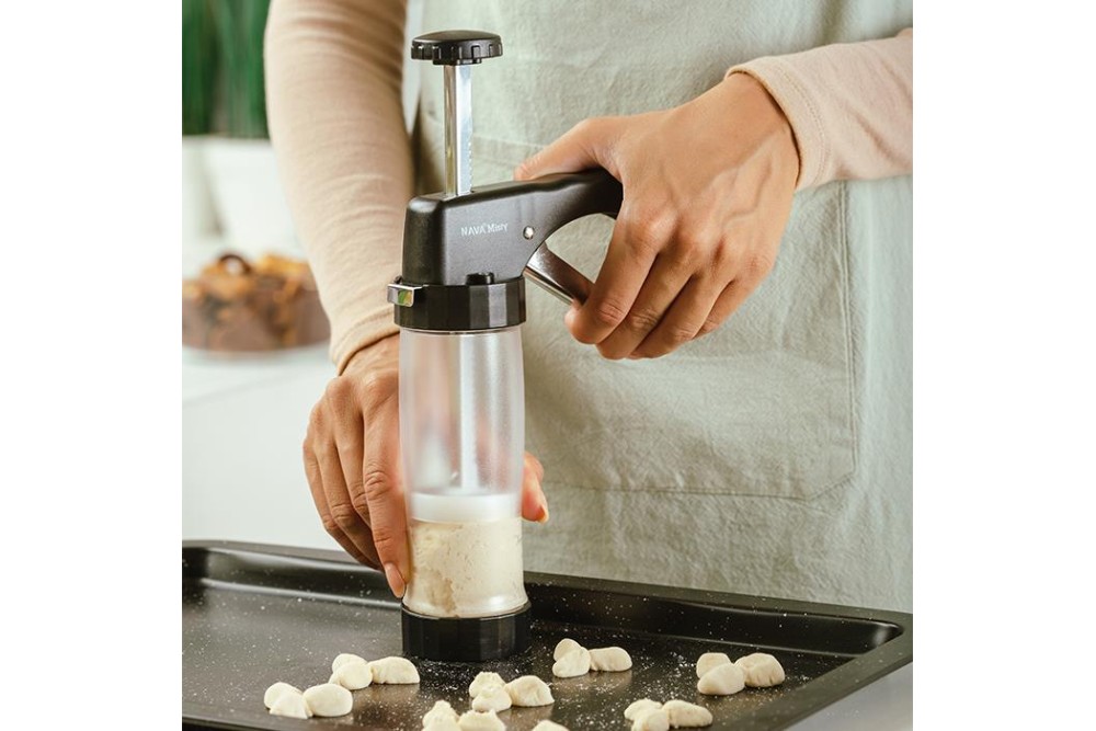 Μπισκοτομηχανή-κορνέ "Misty" με ανοξείδωτο έμβολο, σετ 23τεμ 22cm Μπισκοτομηχανή-κορνέ "Misty" με ανοξείδωτο έμβολο, σετ 23τεμ 22cm