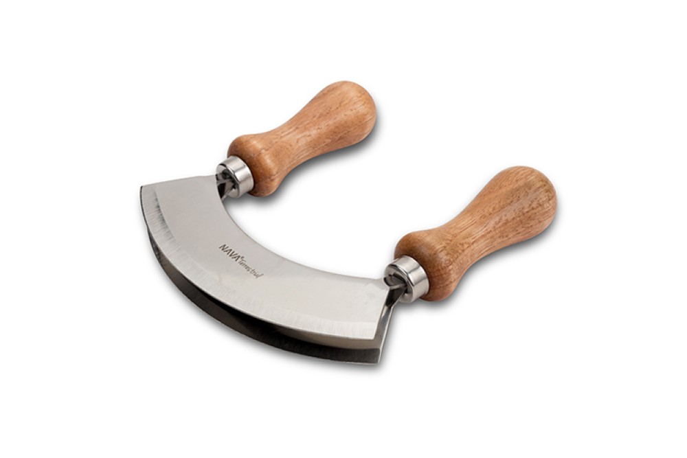 Aνοξείδωτος ατσάλινος κόπτης μυρωδικών "Terrestrial" με διπλή λεπίδα 13.5cm