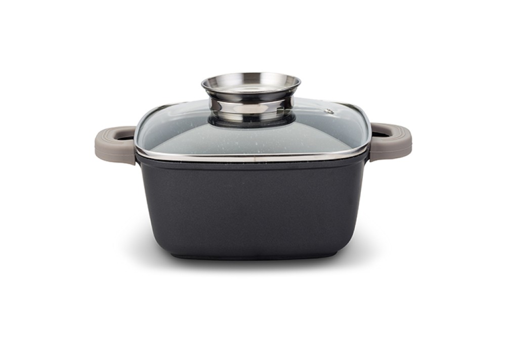 Τετράγωνη κατσαρόλα-γάστρα "Funtzio" με αντικολλητική επίστρωση stone 20cm Τετράγωνη κατσαρόλα-γάστρα "Funtzio" με αντικολλητική επίστρωση stone 20cm