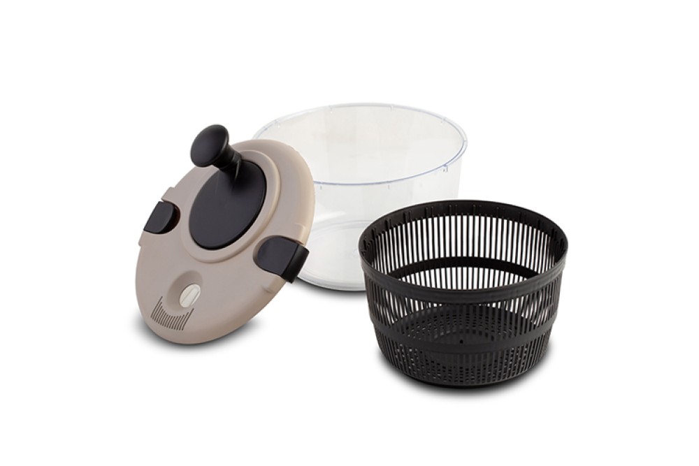 Στραγγιστήρι λαχανικών "Misty" με κλιπ ασφαλείας και περιστρεφόμενο δοχείο αποστράγγισης 24.5cm