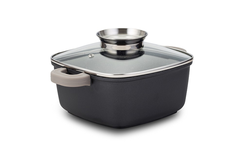 Τετράγωνη κατσαρόλα-γάστρα "Funtzio" με αντικολλητική επίστρωση stone 20cm Τετράγωνη κατσαρόλα-γάστρα "Funtzio" με αντικολλητική επίστρωση stone 20cm