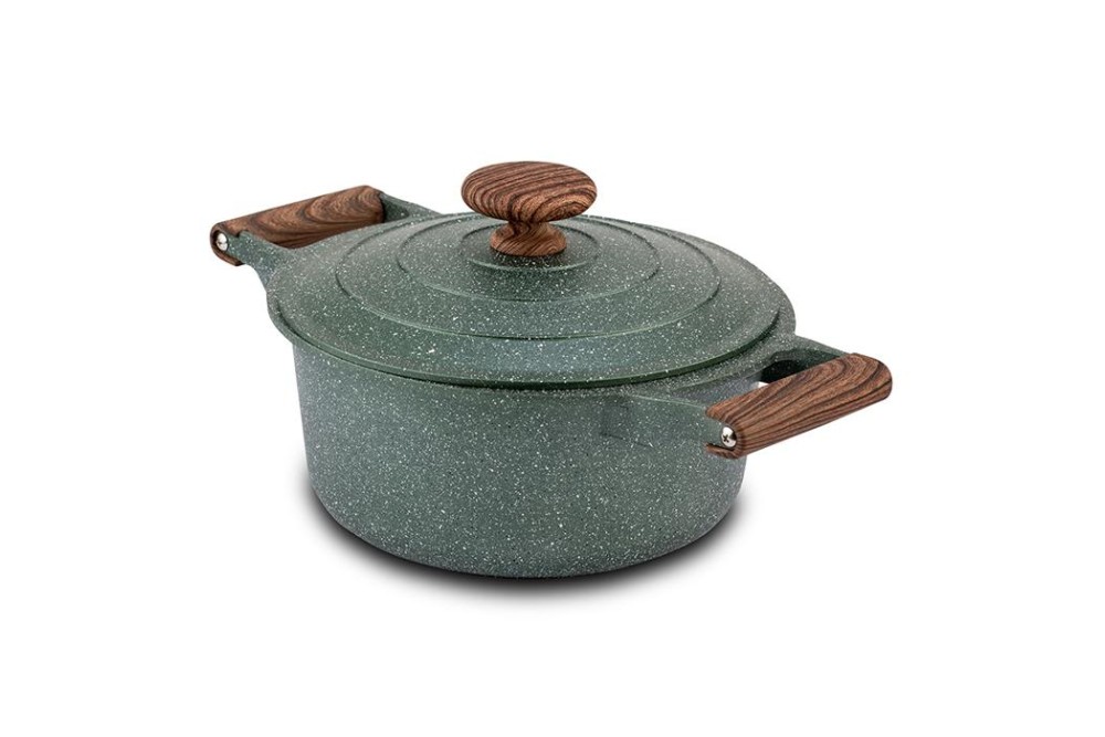 Κατσαρόλα "Ωmega" με καπάκι και αντικολλητική επίστρωση stone 20cm Κατσαρόλα "Ωmega" με καπάκι και αντικολλητική επίστρωση stone 20cm