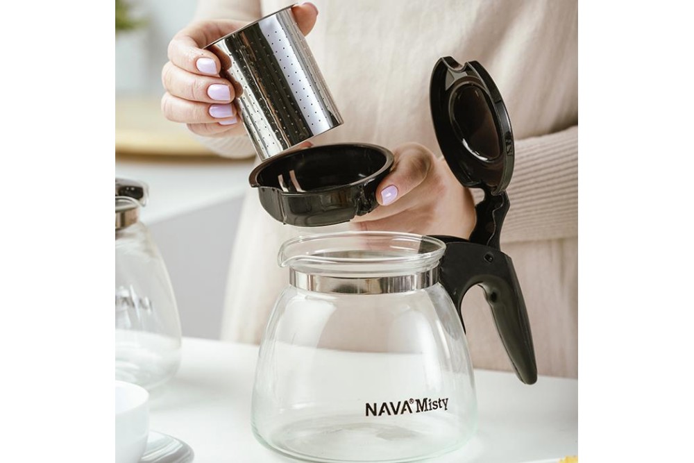 Τσαγιέρα γυάλινη "Misty" με ανοξείδωτο φίλτρο 900ml Τσαγιέρα γυάλινη "Misty" με ανοξείδωτο φίλτρο 900ml