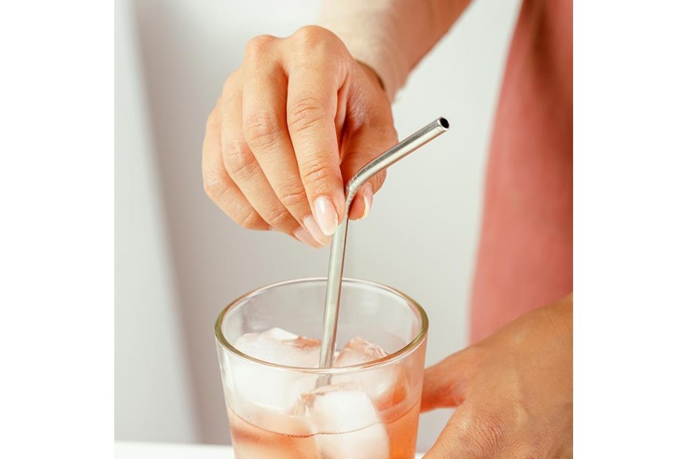 Καλαμάκια ανοξείδωτα "Acer" με βουρτσάκι καθαρισμού σετ 5τεμ 20cm