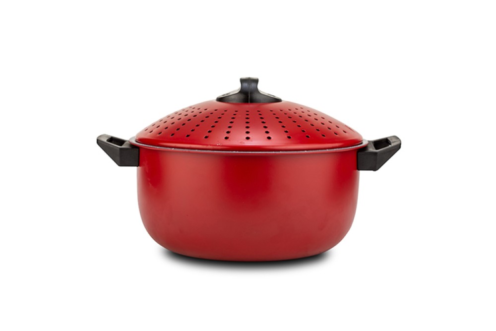 Κατσαρόλα με καπάκι-σουρωτήρι "Taurus" και αντικολλητική επίστρωση stone 24cm