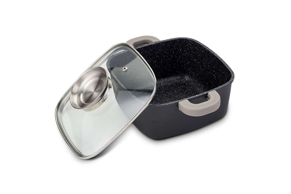 Τετράγωνη κατσαρόλα-γάστρα "Funtzio" με αντικολλητική επίστρωση stone 20cm Τετράγωνη κατσαρόλα-γάστρα "Funtzio" με αντικολλητική επίστρωση stone 20cm