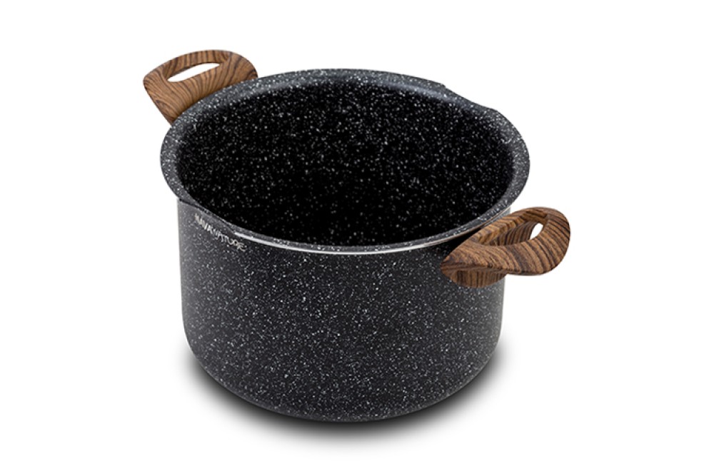 Κατσαρόλα με καπάκι-σουρωτήρι "Nature" και αντικολλητική επίστρωση stone 22cm Κατσαρόλα με καπάκι-σουρωτήρι "Nature" και αντικολλητική επίστρωση stone 22cm