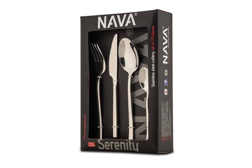 Σετ μαχαιροπήρουνα ανοξείδωτα "Serenity" 24 τεμαχίων