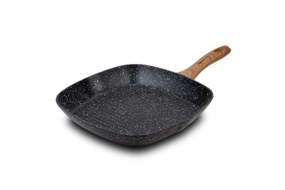 Γκριλιέρα "Nature" με αντικολλητική επίστρωση stone 28x28cm Γκριλιέρα "Nature" με αντικολλητική επίστρωση stone 28x28cm