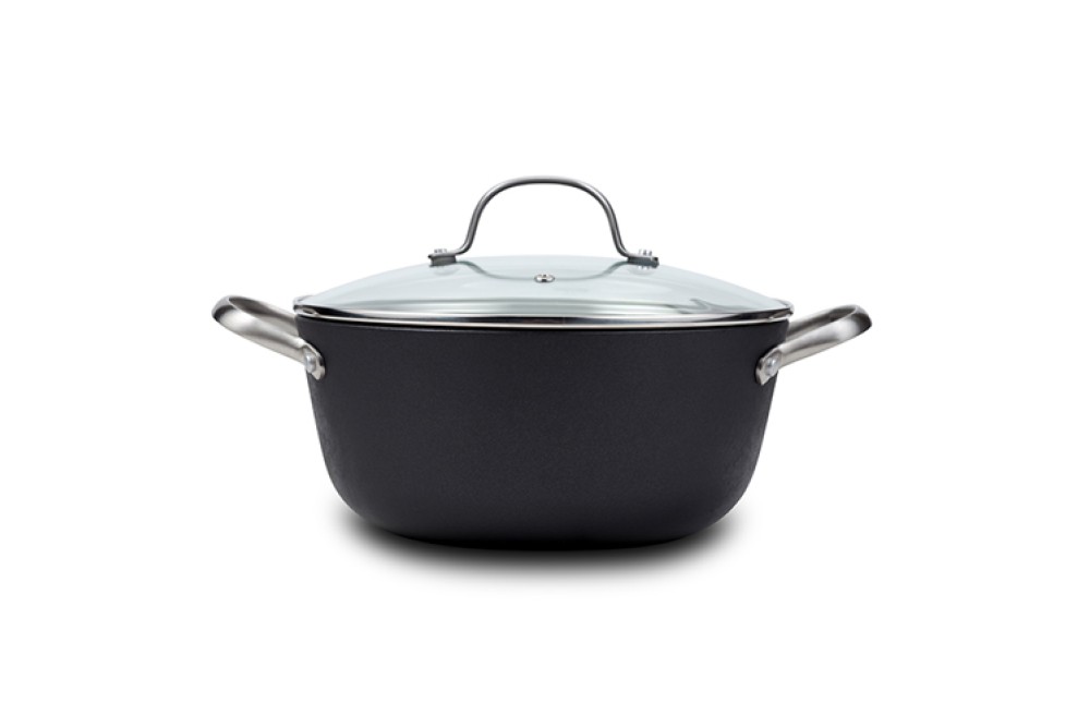 Κατσαρόλα μαντεμένια αντικολλητική "Atlas" με καπάκι και ανοξείδωτες λαβές 24cm Κατσαρόλα μαντεμένια αντικολλητική "Atlas" με καπάκι και ανοξείδωτες λαβές 24cm