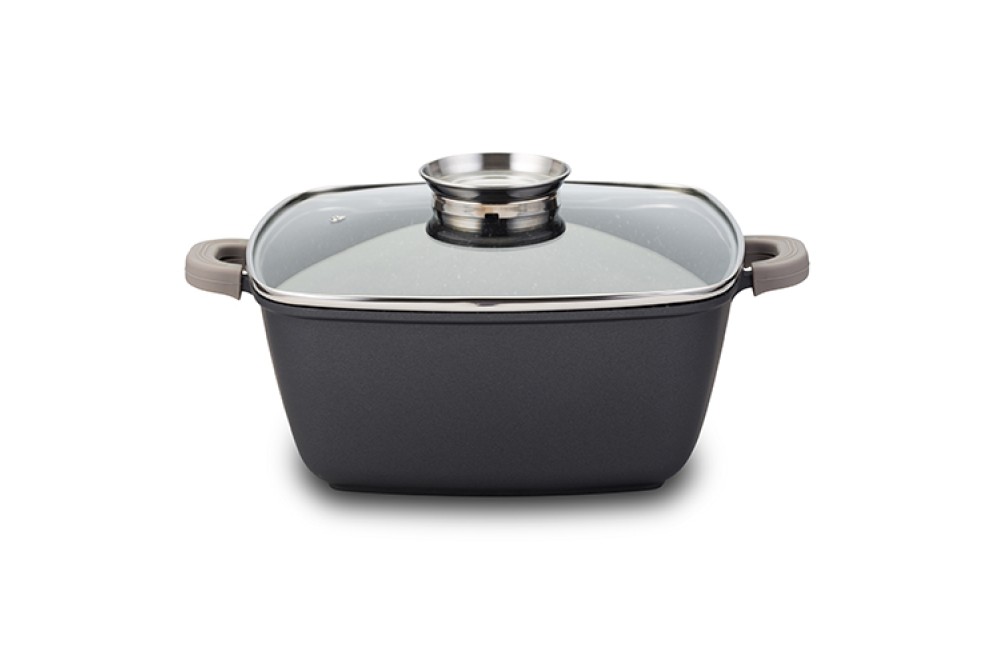 Τετράγωνη κατσαρόλα-γάστρα "Funtzio" με αντικολλητική επίστρωση stone 28cm