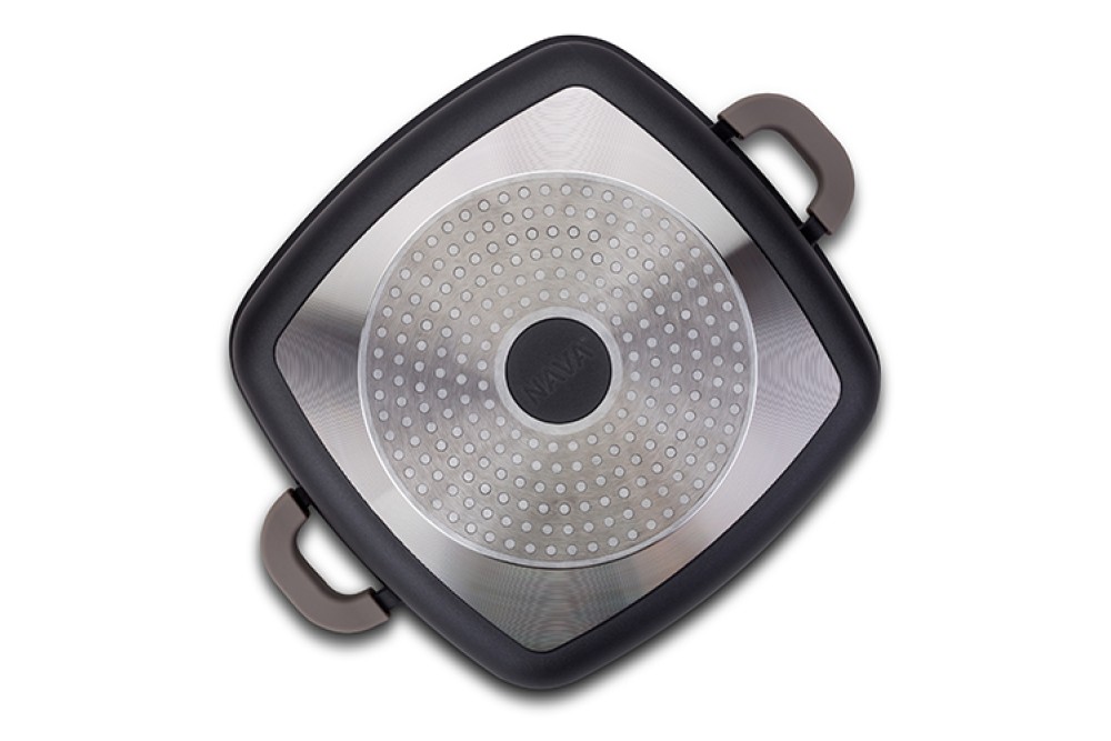 Τετράγωνη ημίχυτρα-γάστρα "Funtzio" με αντικολλητική επίστρωση stone 28cm Τετράγωνη ημίχυτρα-γάστρα "Funtzio" με αντικολλητική επίστρωση stone 28cm