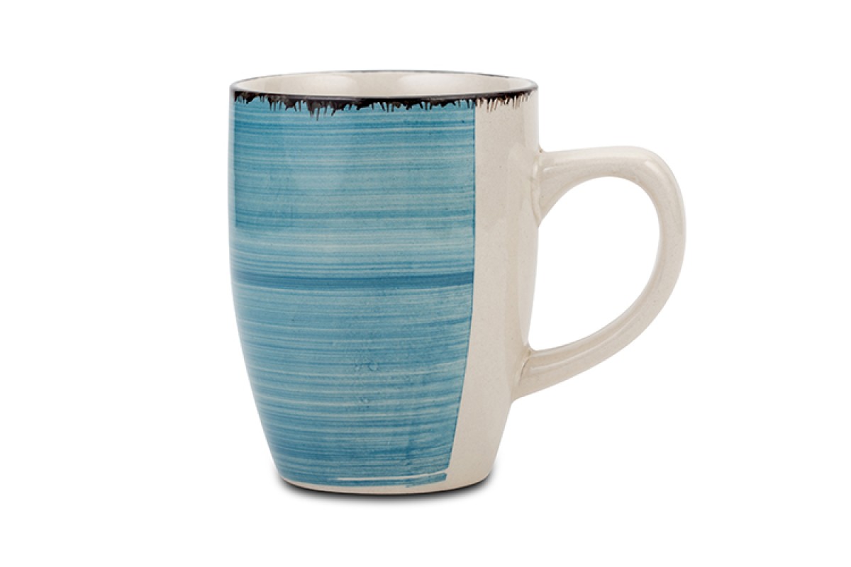 Κούπα stoneware "Lines Faded Blue" 350ml