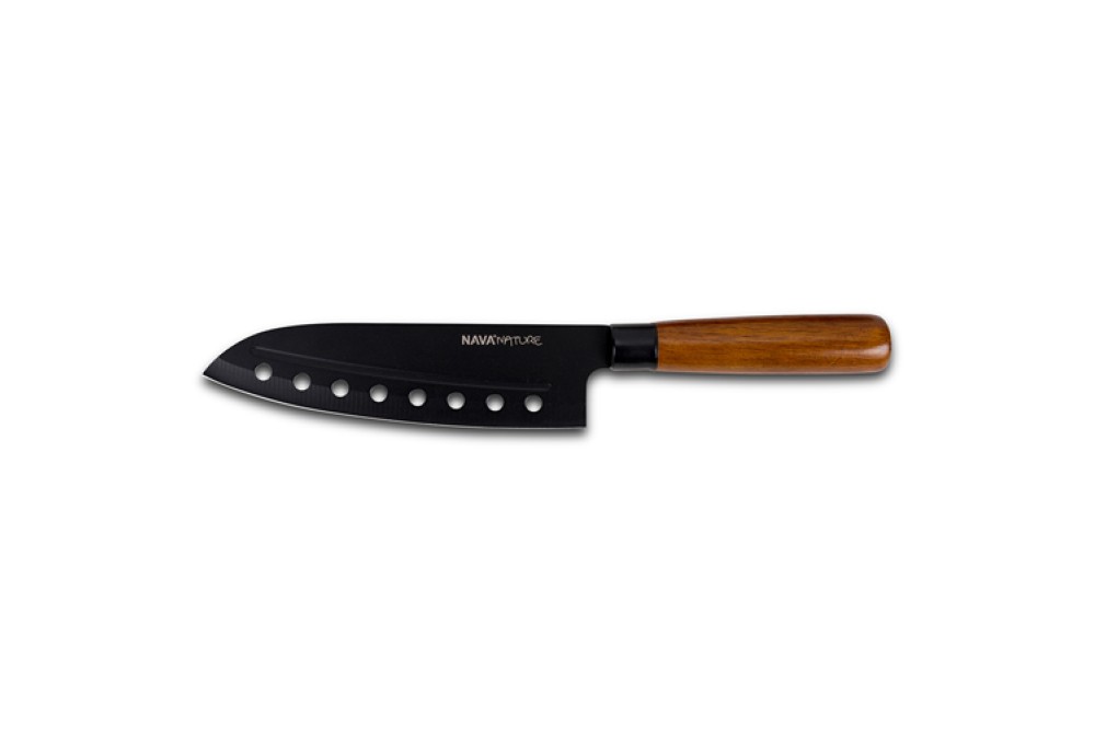 Ατσάλινο μαχαίρι Santoku "Nature" με ξύλινη λαβή και αντικολλητική επίστρωση 29.5cm Ατσάλινο μαχαίρι Santoku "Nature" με ξύλινη λαβή και αντικολλητική επίστρωση 29.5cm