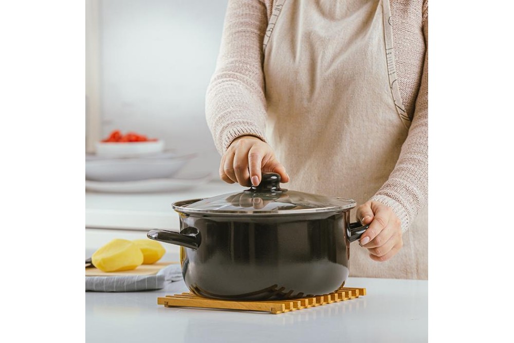 Φριτούρα με εμαγιέ επίστρωση και ανοξείδωτο καλάθι 24cm