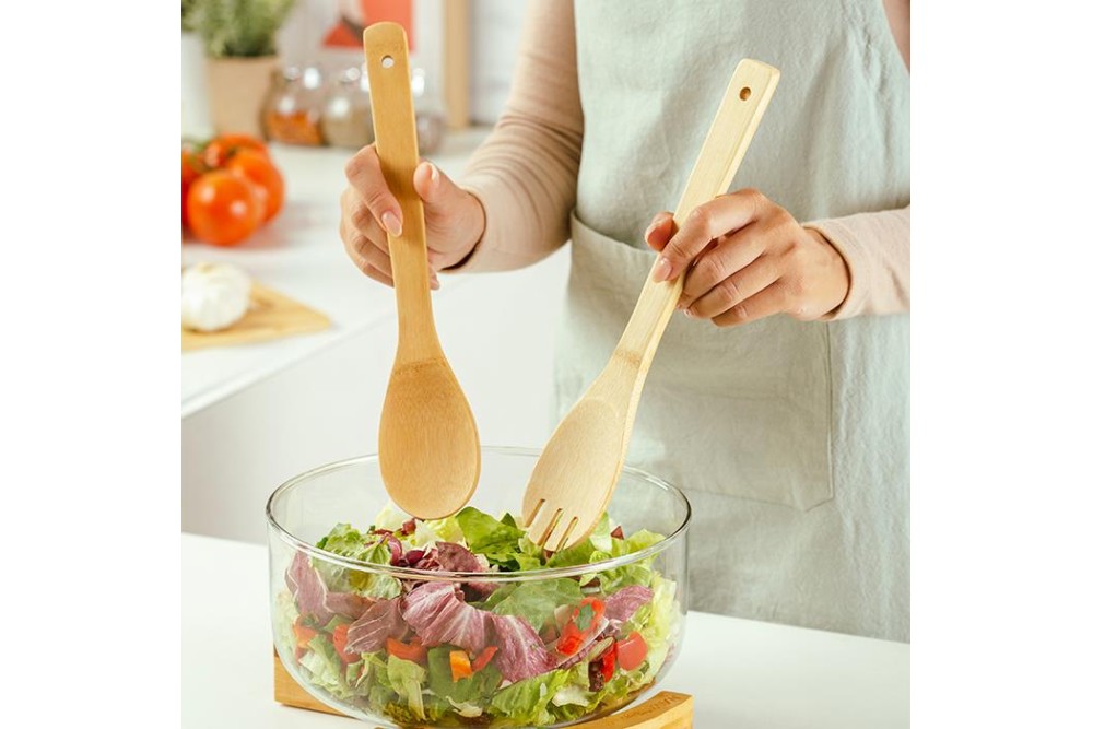 Σαλατιέρα με ξύλινη βάση "Terrestrial" 24cm Σαλατιέρα με ξύλινη βάση "Terrestrial" 24cm