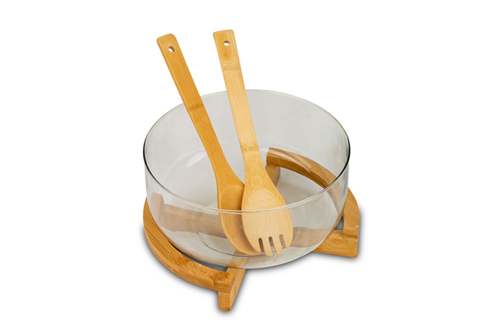 Σαλατιέρα με ξύλινη βάση "Terrestrial" 24cm Σαλατιέρα με ξύλινη βάση "Terrestrial" 24cm