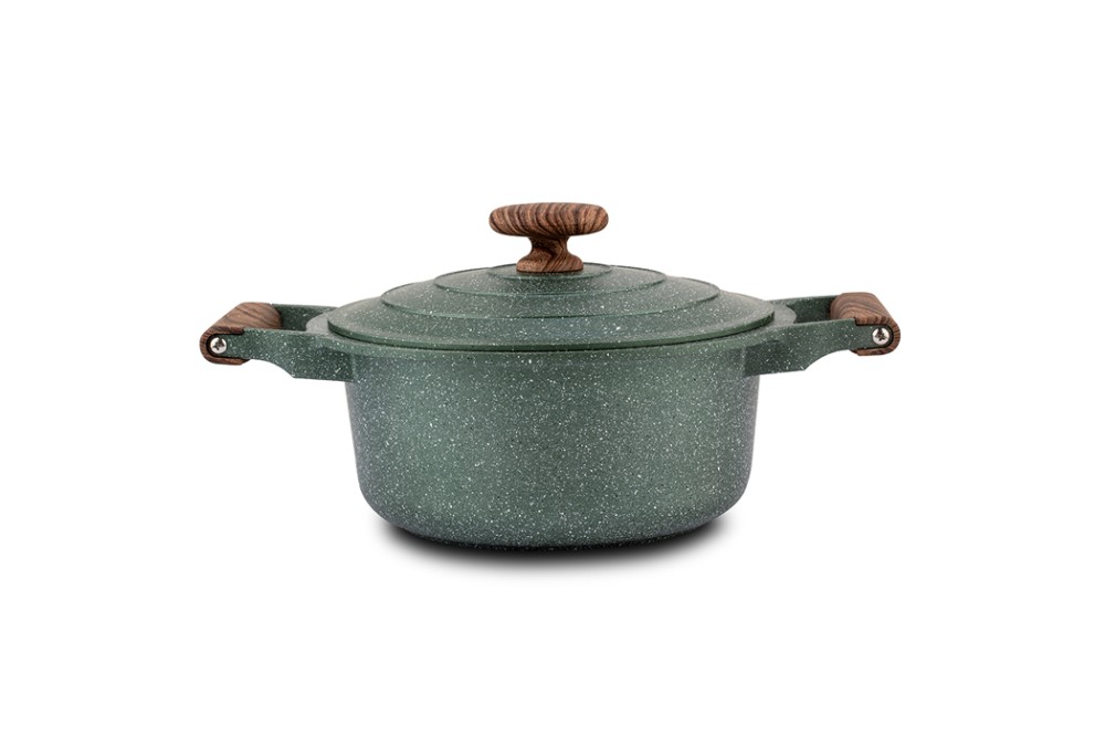 Κατσαρόλα "Ωmega" με καπάκι και αντικολλητική επίστρωση stone 20cm Κατσαρόλα "Ωmega" με καπάκι και αντικολλητική επίστρωση stone 20cm